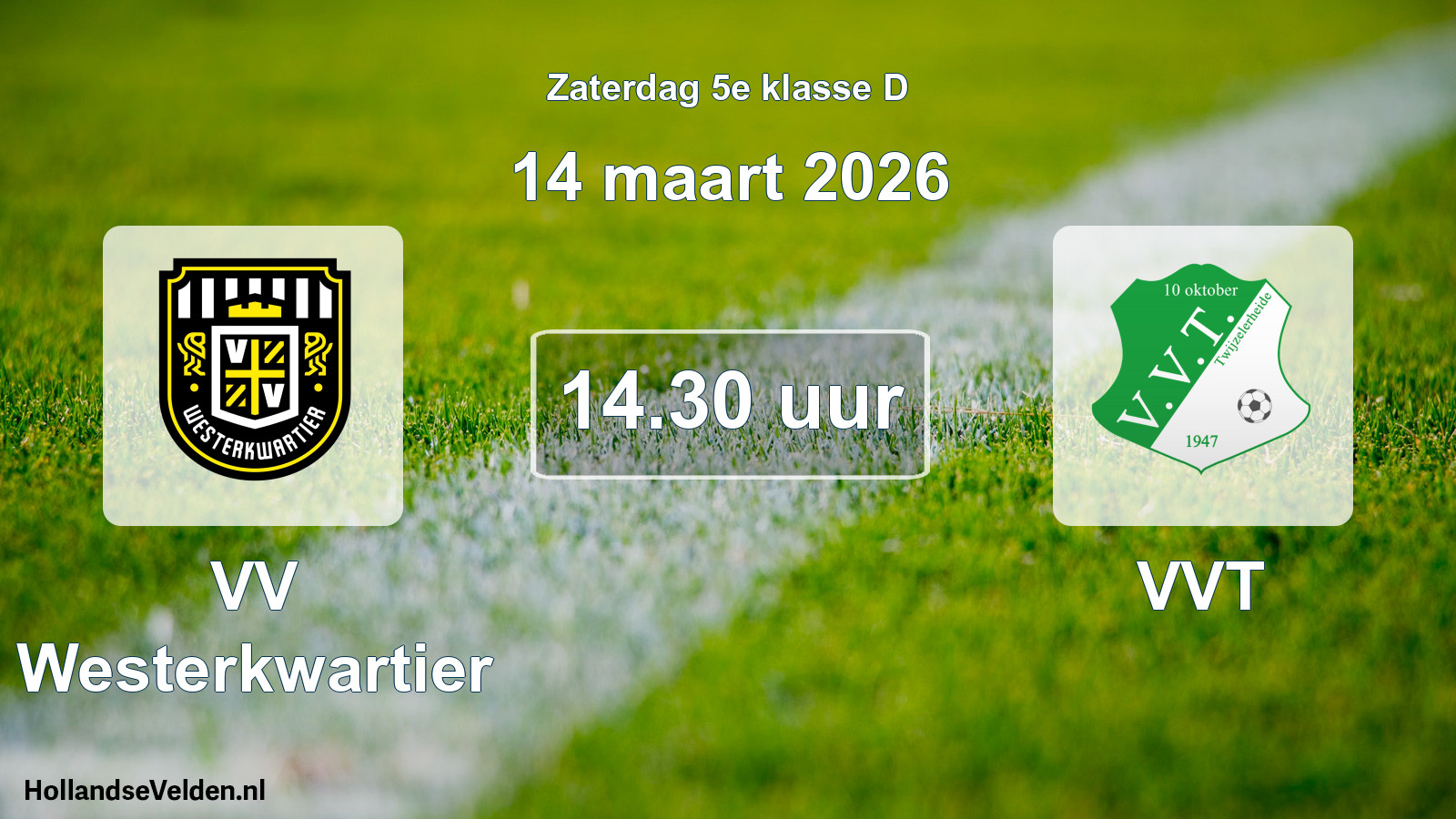 Scheduled Match: VV Westerkwartier - VVT (14 March 2026)