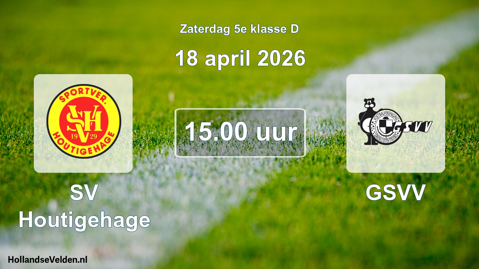 Scheduled Match: SV Houtigehage - GSVV (18 April 2026)