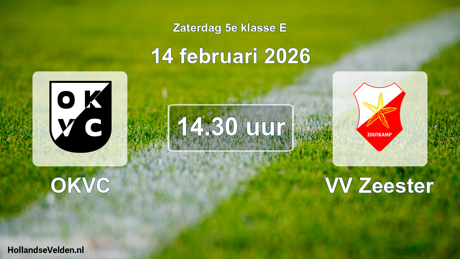 Geplande wedstrijd: OKVC - VV Zeester (14 februari 2026)