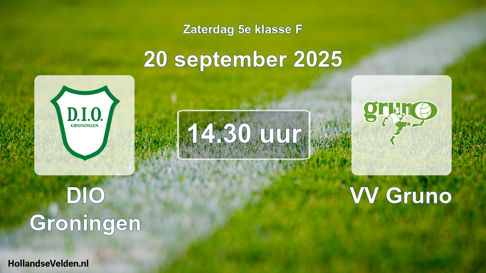 Scheduled Match: DIO Groningen - VV Gruno (20 September 2025)