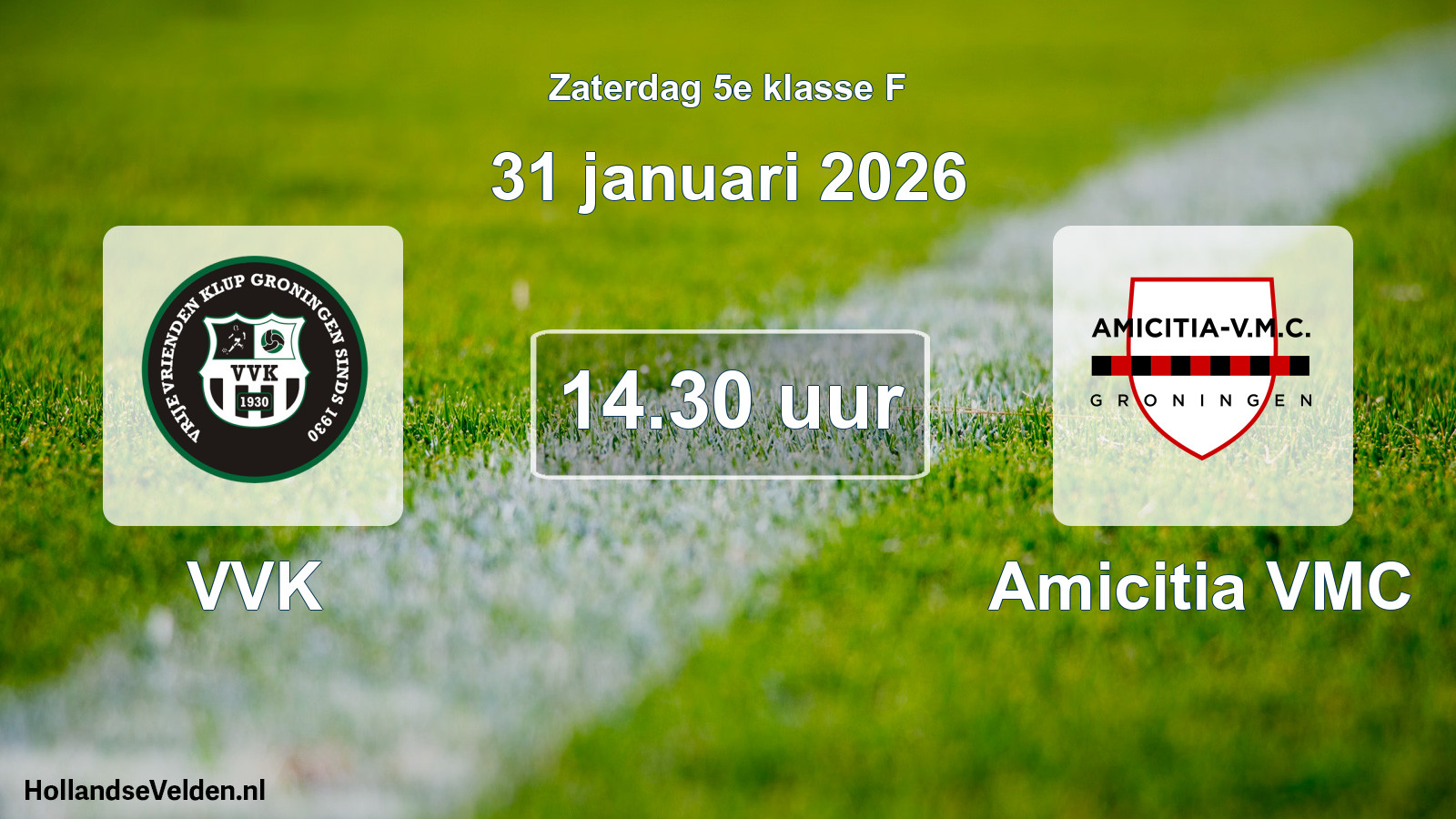 Scheduled Match: VVK - Amicitia VMC (31 January 2026)