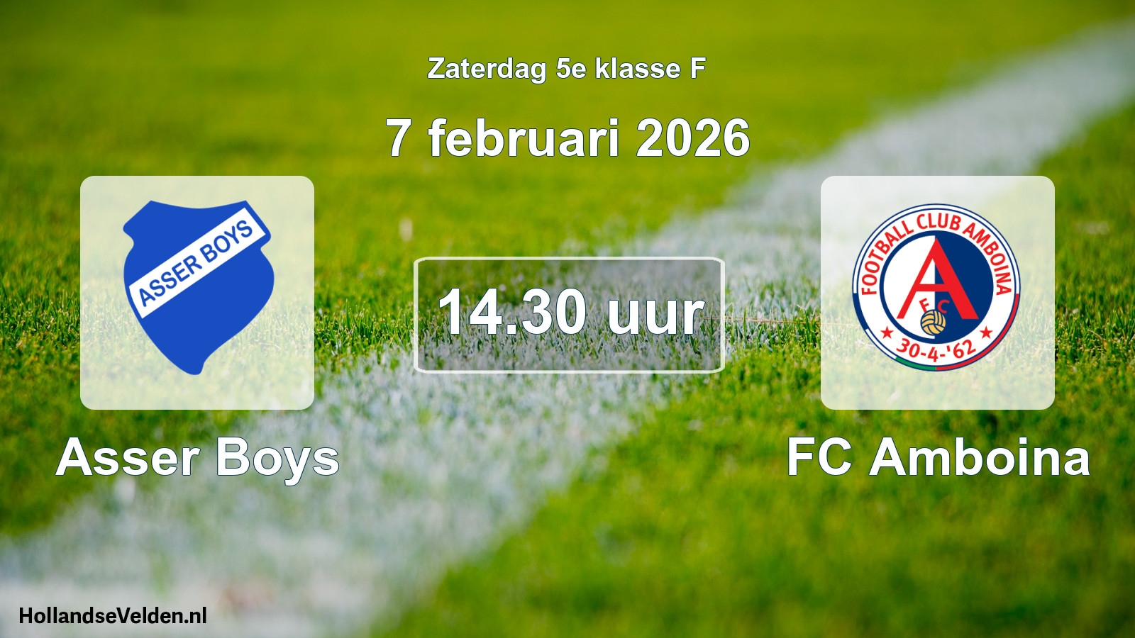 Scheduled Match: Asser Boys - FC Amboina (7 February 2026)