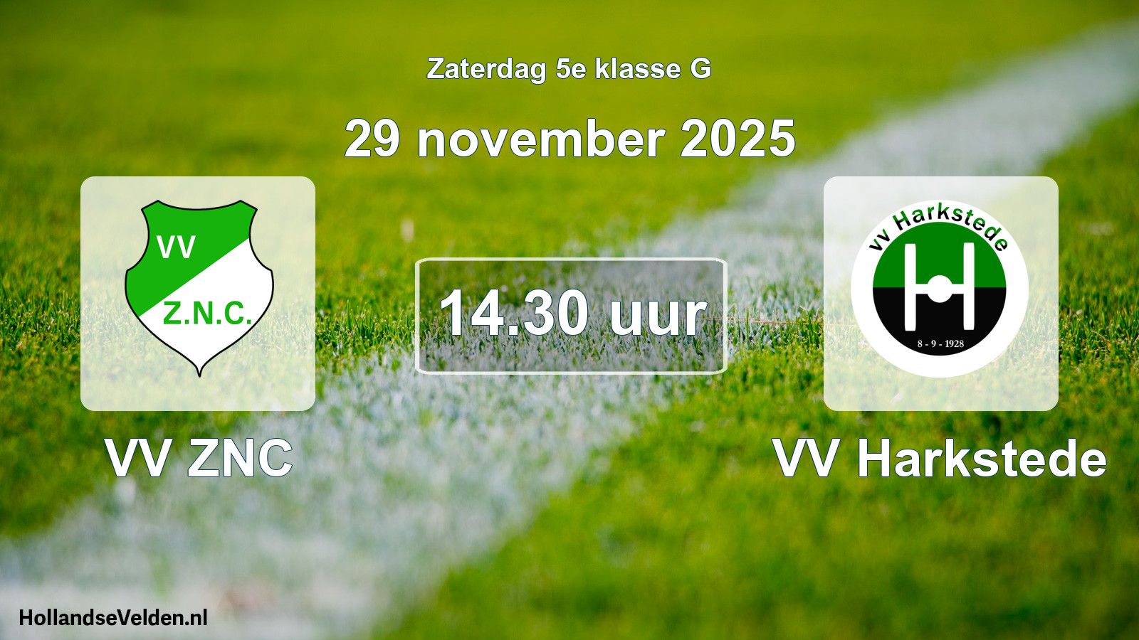 Scheduled Match: VV ZNC - VV Harkstede (29 November 2025)