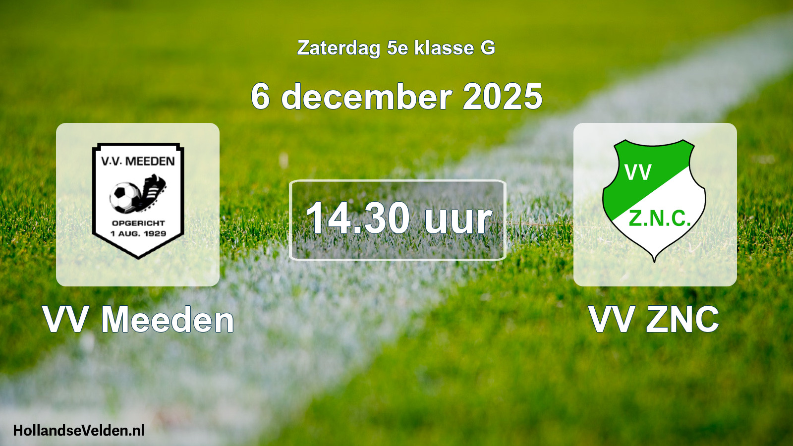 Scheduled Match: VV Meeden - VV ZNC (6 December 2025)