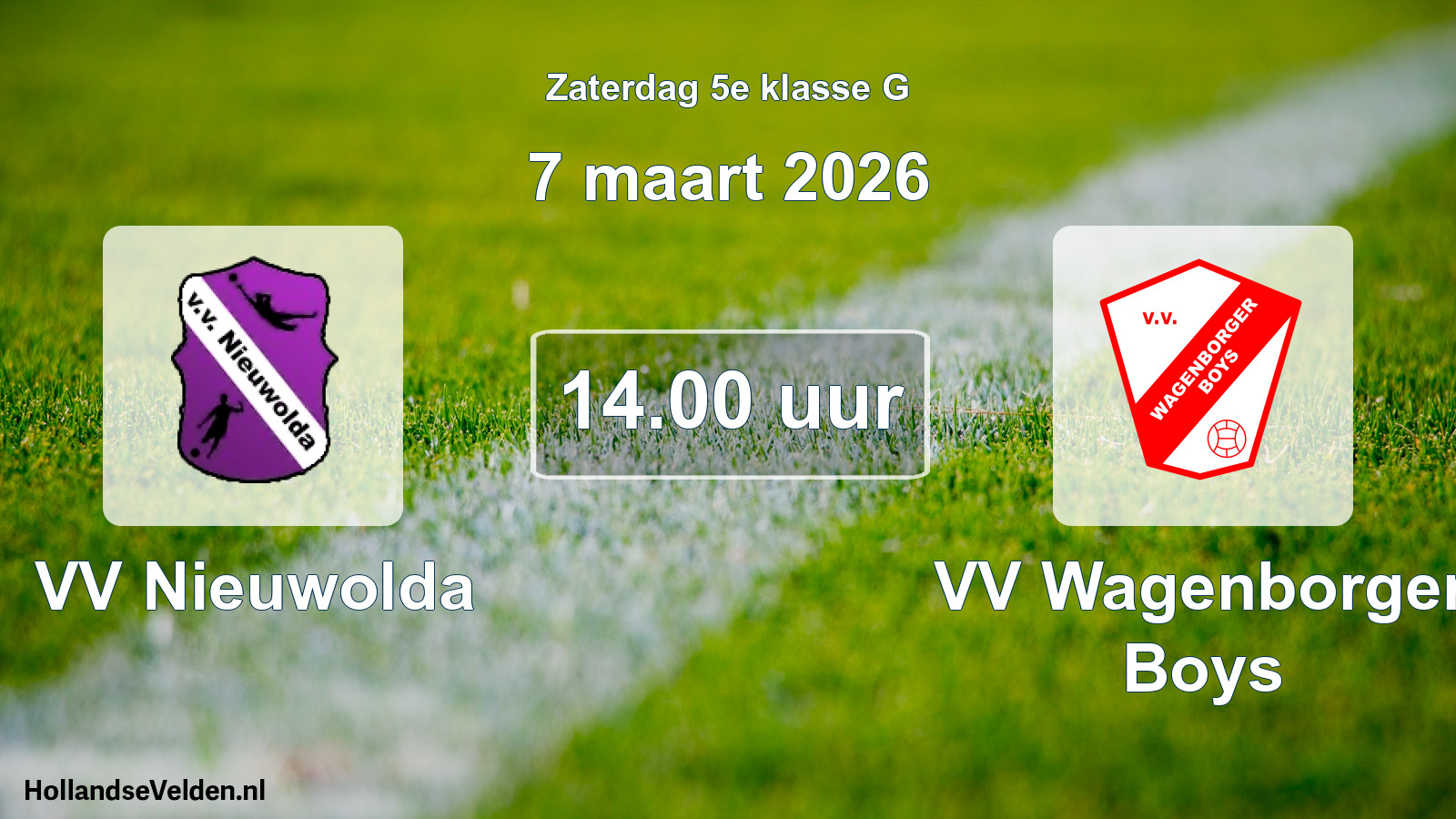 Scheduled Match: VV Nieuwolda - VV Wagenborger Boys (7 March 2026)