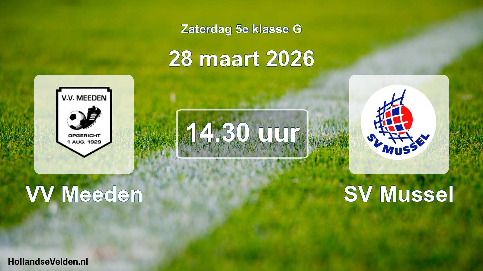 Scheduled Match: VV Meeden - SV Mussel (28 March 2026)