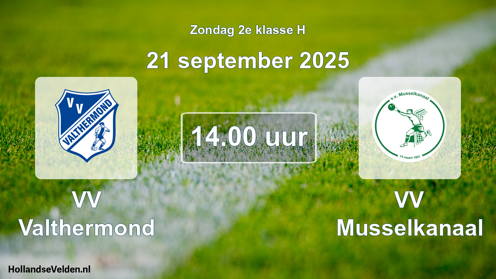 Scheduled Match: VV Valthermond - VV Musselkanaal (21 September 2025)