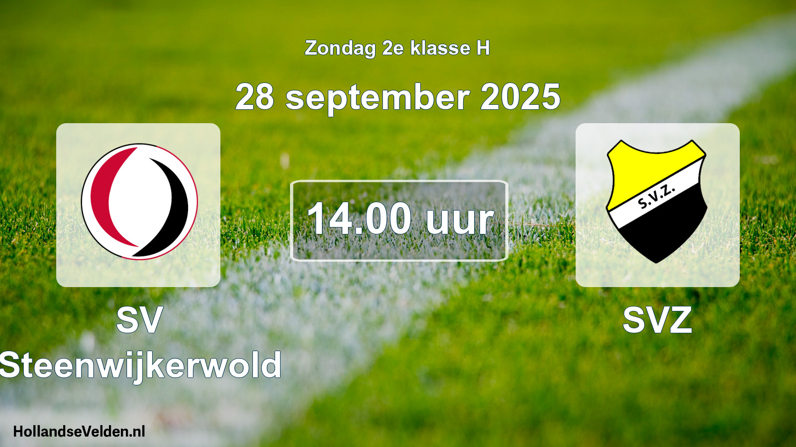 Scheduled Match: SV Steenwijkerwold - SVZ (28 September 2025)