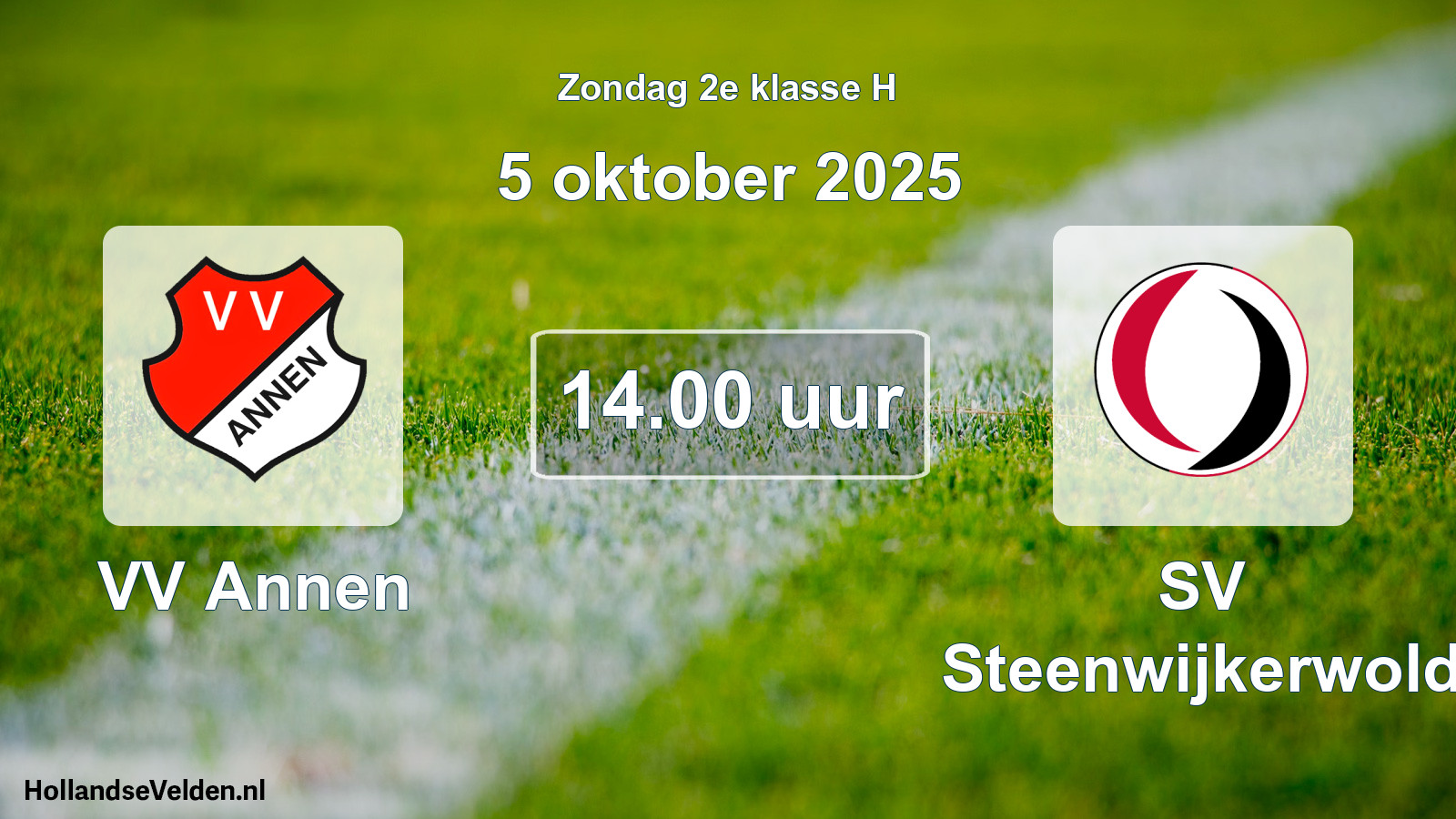 Scheduled Match: VV Annen - SV Steenwijkerwold (5 October 2025)