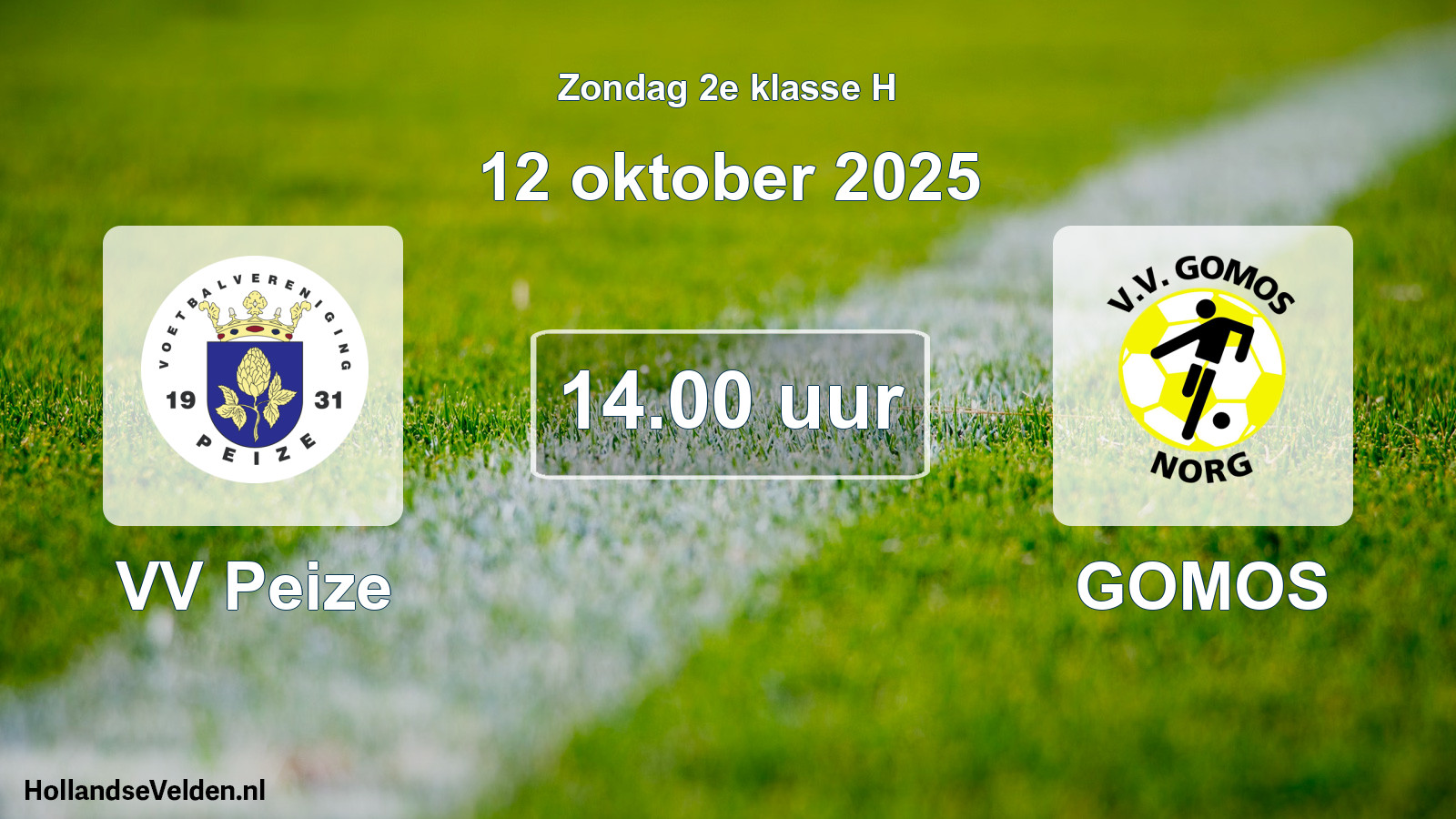 Scheduled Match: VV Peize - GOMOS (12 October 2025)