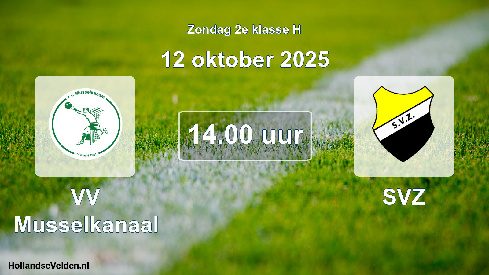 Scheduled Match: VV Musselkanaal - SVZ (12 October 2025)