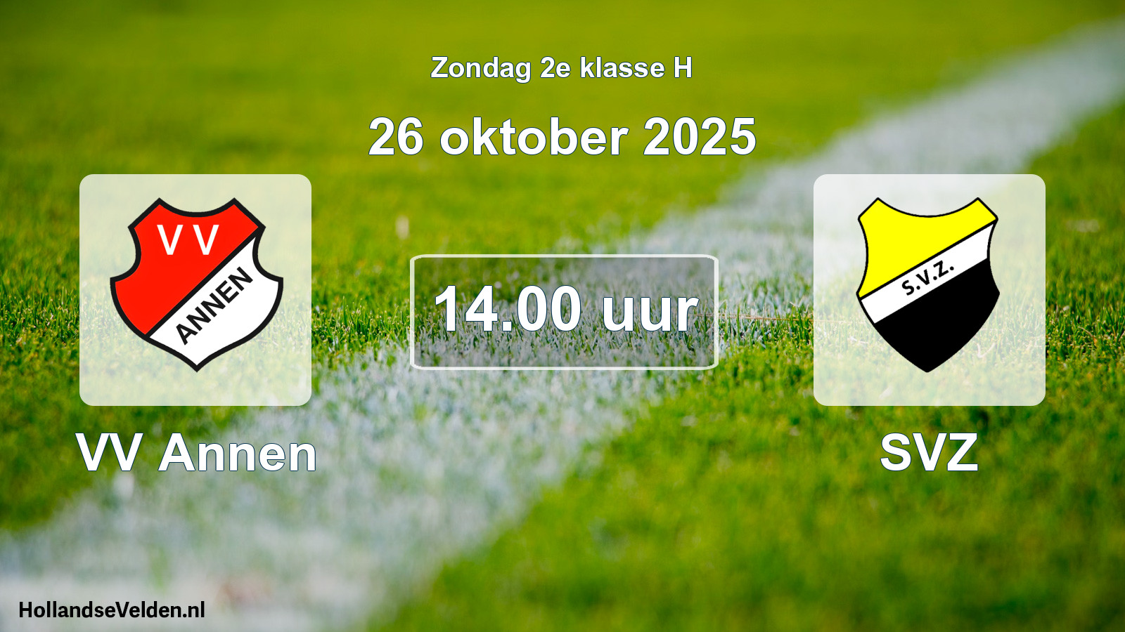 Scheduled Match: VV Annen - SVZ (26 October 2025)