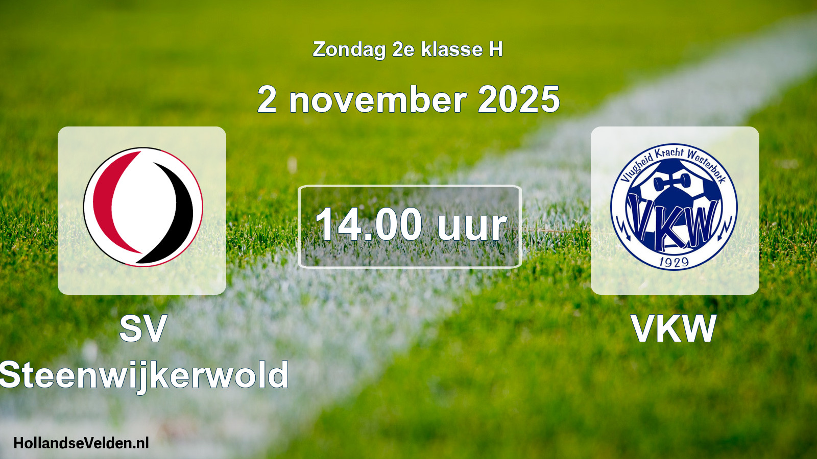Scheduled Match: SV Steenwijkerwold - VKW (2 November 2025)