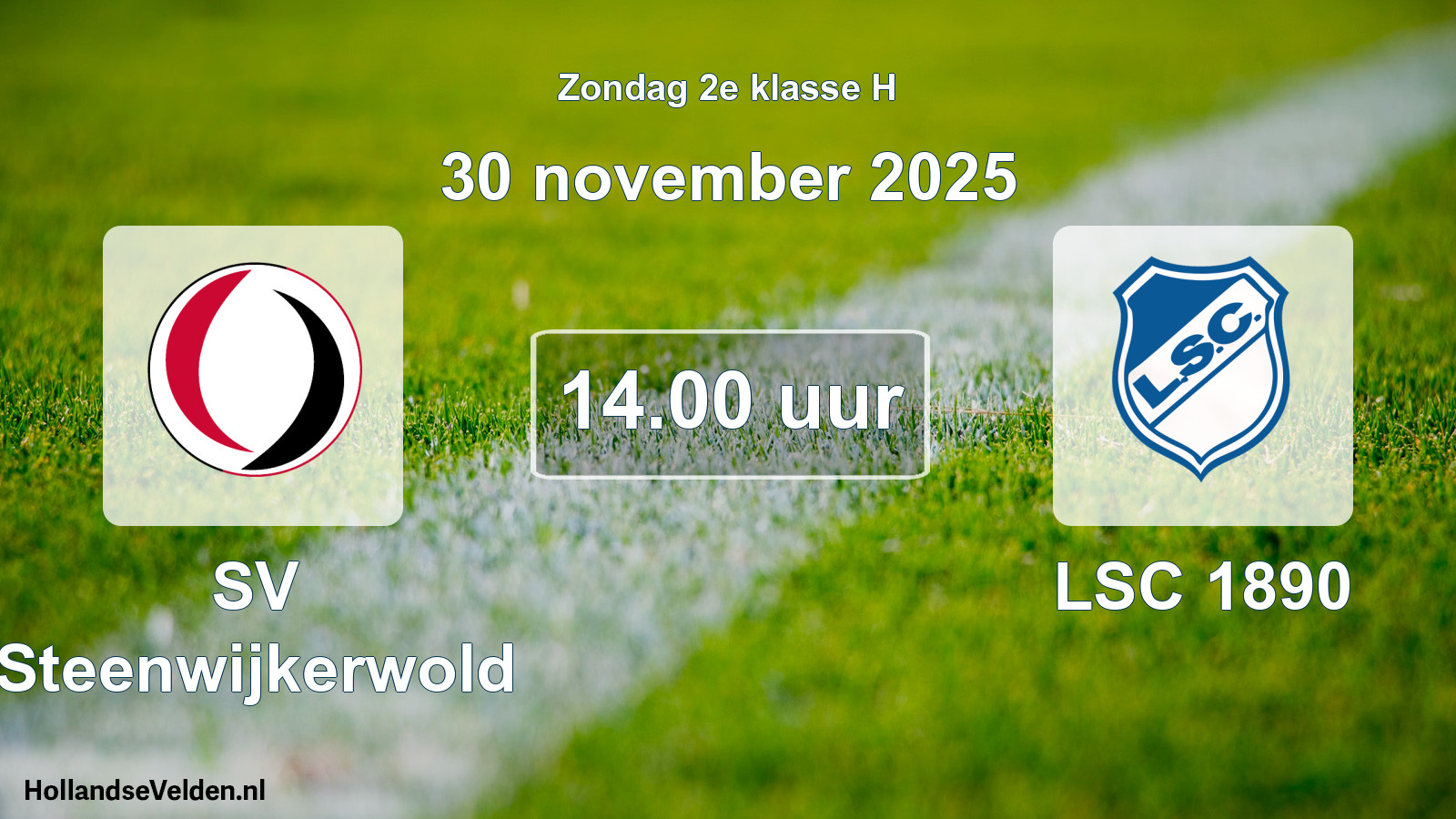 Geplande wedstrijd: SV Steenwijkerwold - LSC 1890 (30 november 2025)