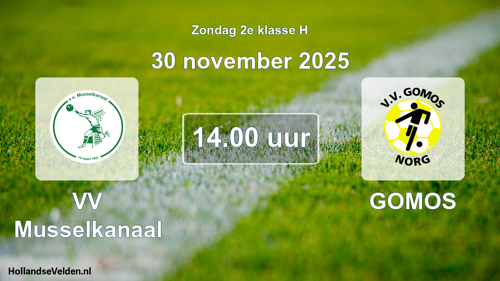 Scheduled Match: VV Musselkanaal - GOMOS (30 November 2025)