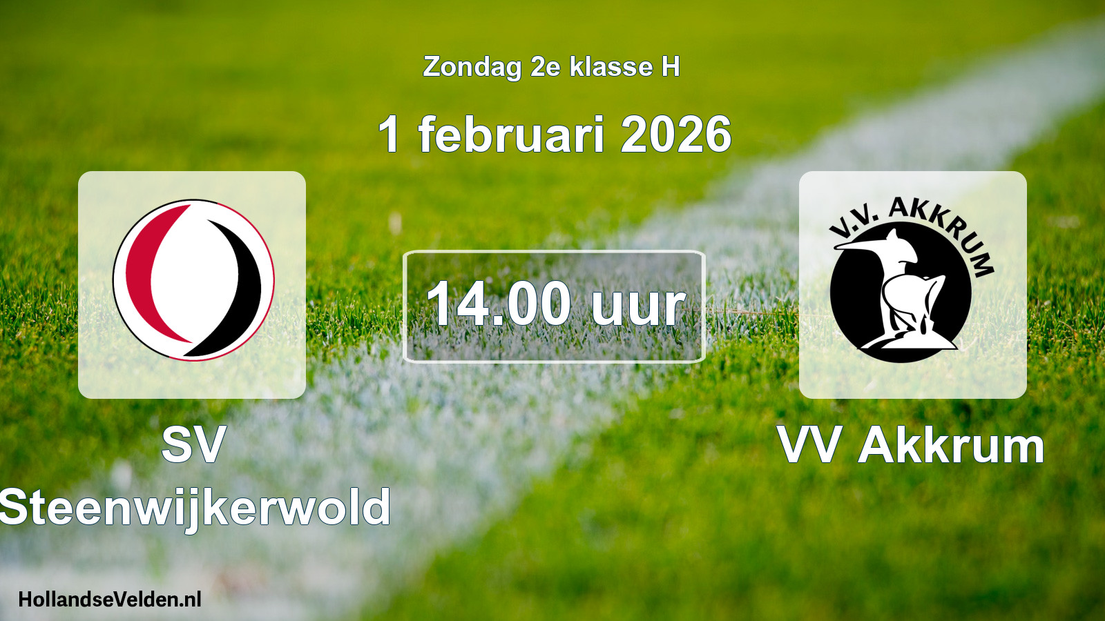 Scheduled Match: SV Steenwijkerwold - VV Akkrum (1 February 2026)