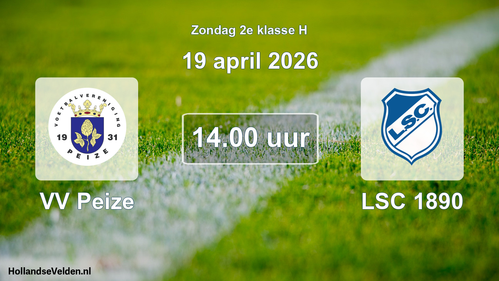 Scheduled Match: VV Peize - LSC 1890 (19 April 2026)