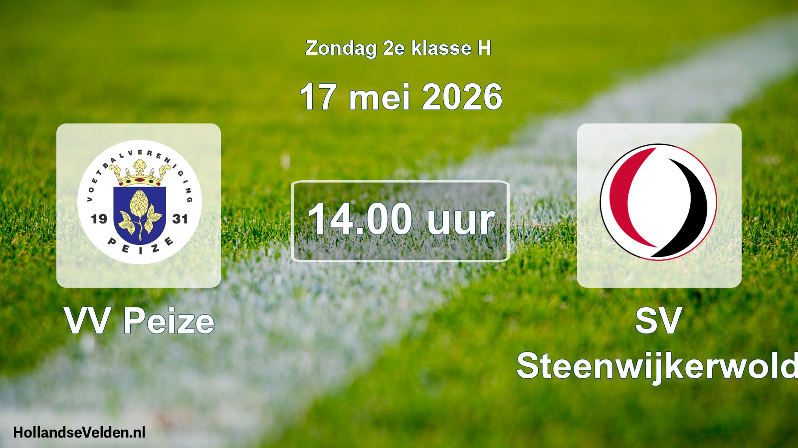 Scheduled Match: VV Peize - SV Steenwijkerwold (17 May 2026)