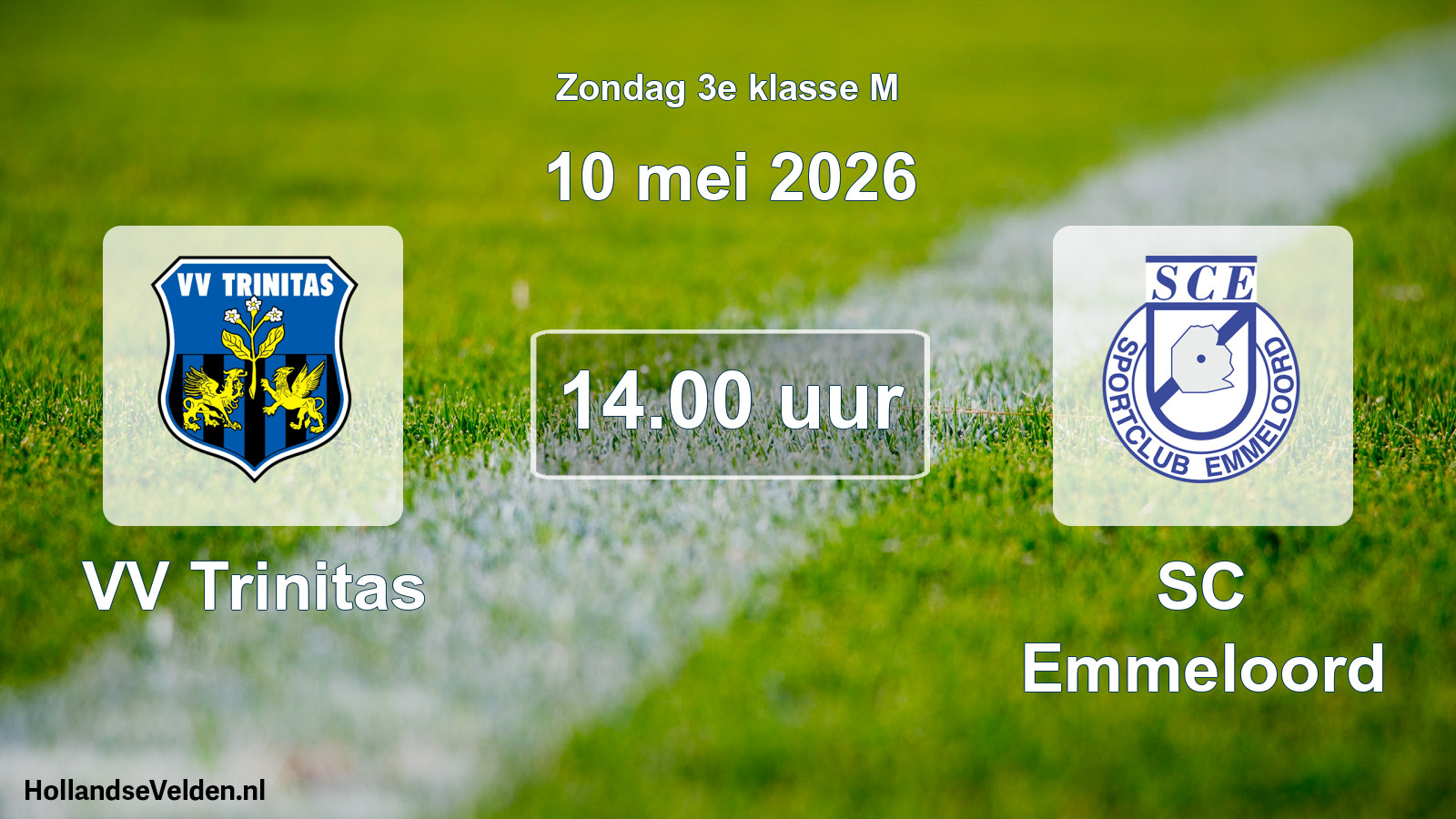Geplande wedstrijd: VV Trinitas - SC Emmeloord (10 mei 2026)
