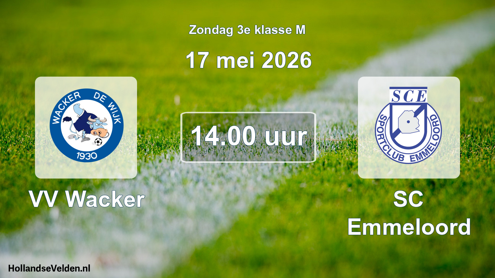 Geplande wedstrijd: VV Wacker - SC Emmeloord (17 mei 2026)