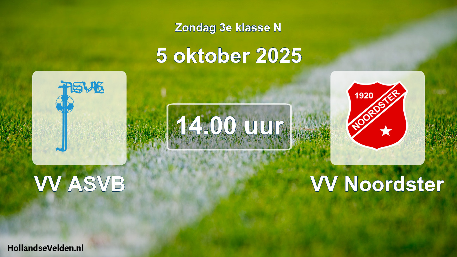 Scheduled Match: VV ASVB - VV Noordster (5 October 2025)