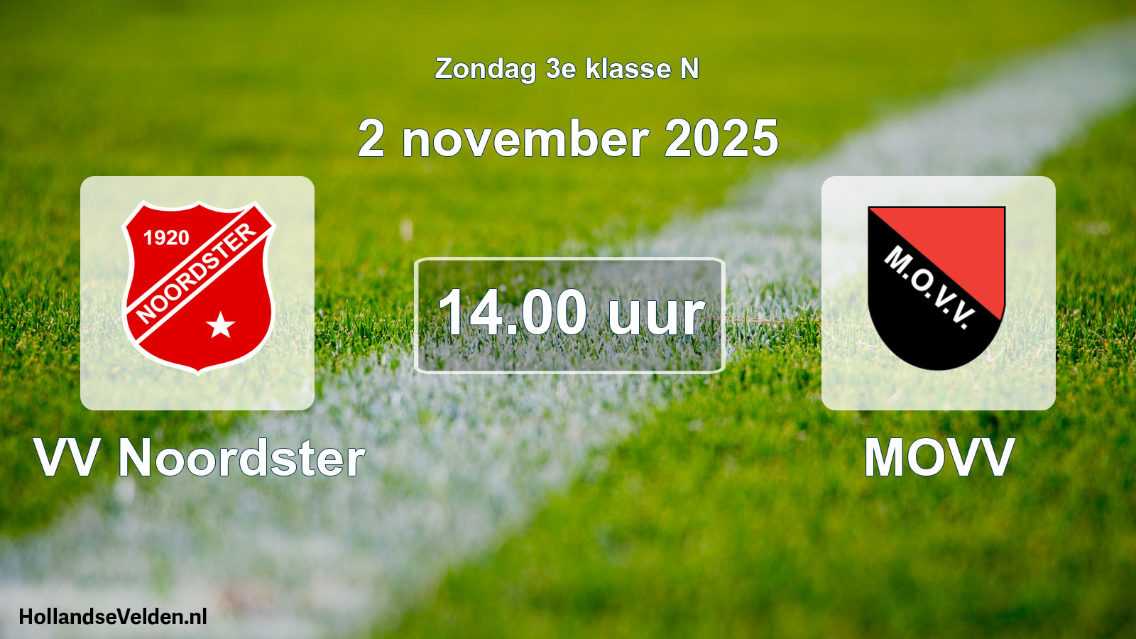 Scheduled Match: VV Noordster - MOVV (2 November 2025)