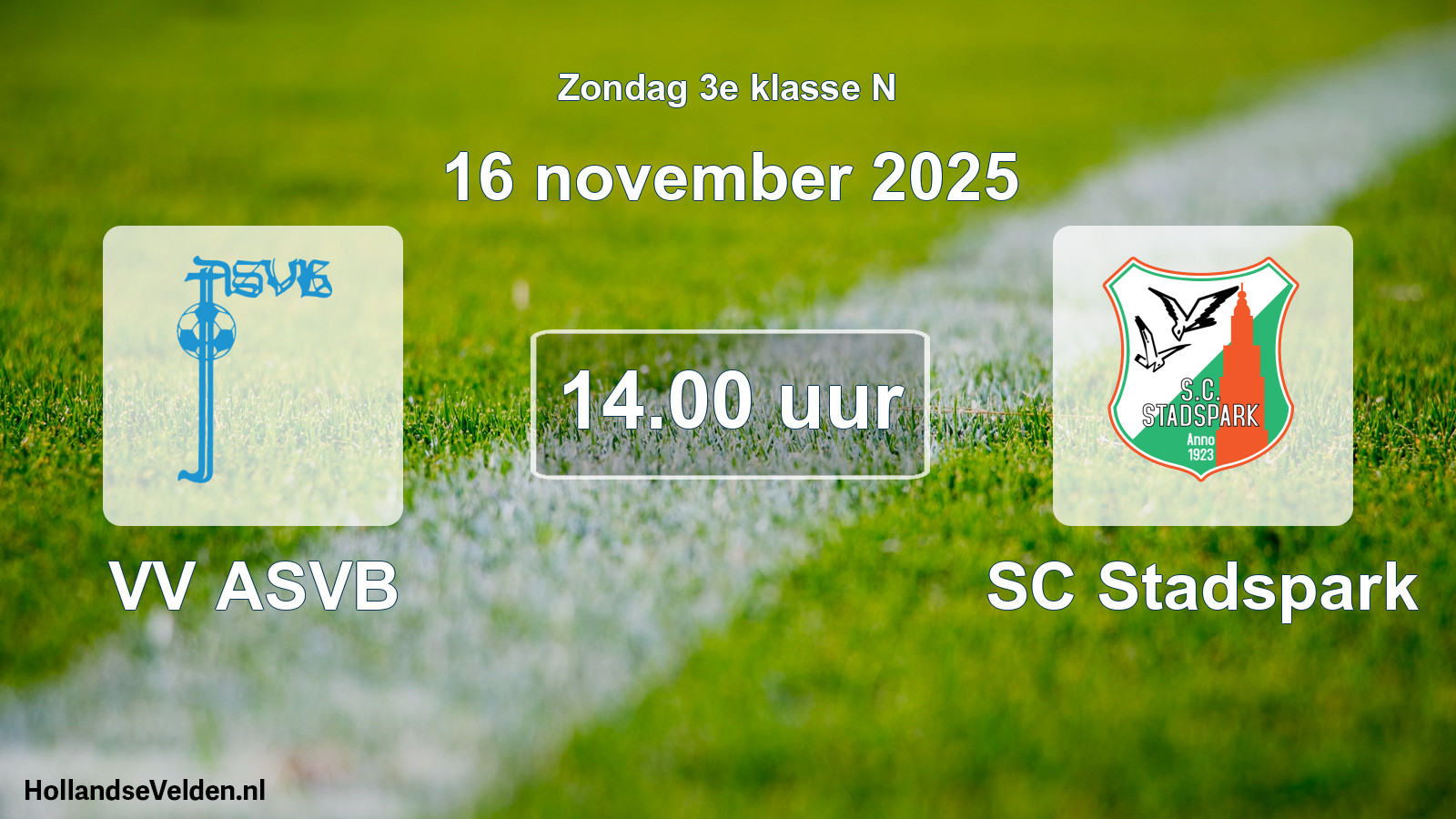 Scheduled Match: VV ASVB - SC Stadspark (16 November 2025)