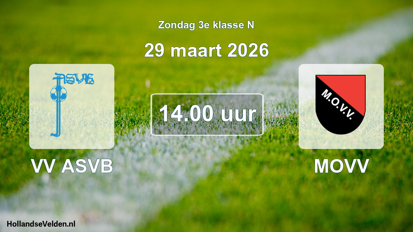 Scheduled Match: VV ASVB - MOVV (29 March 2026)