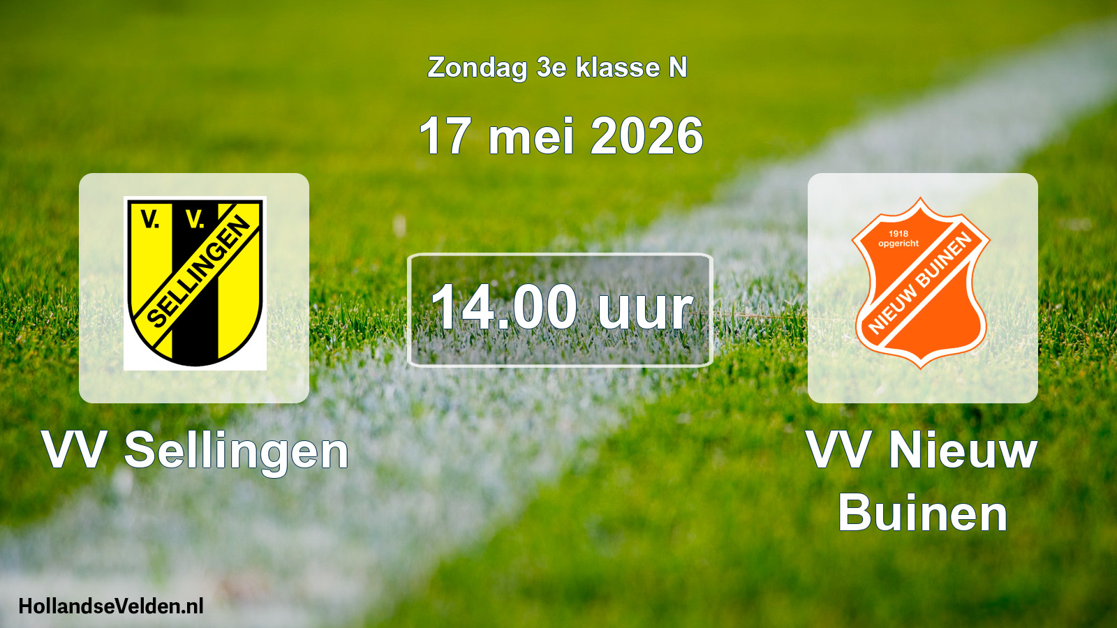 Scheduled Match: VV Sellingen - VV Nieuw Buinen (17 May 2026)