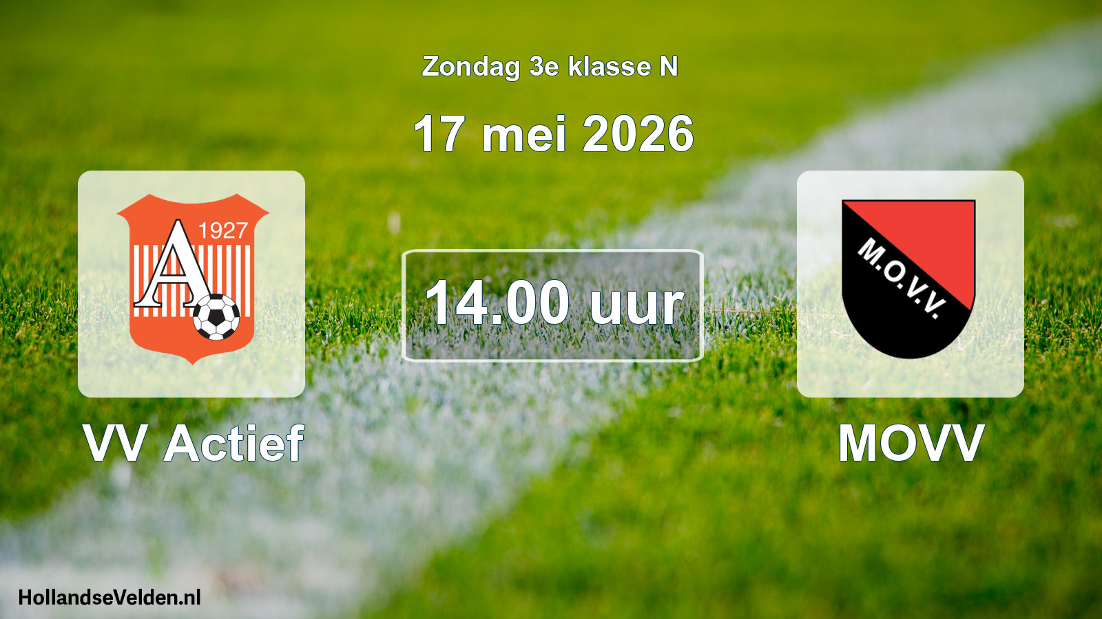 Scheduled Match: VV Actief - MOVV (17 May 2026)