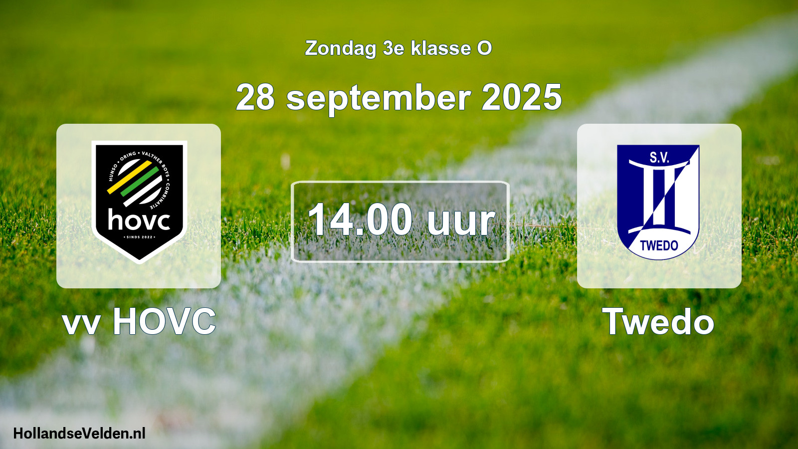 Scheduled Match: vv HOVC - Twedo (28 September 2025)