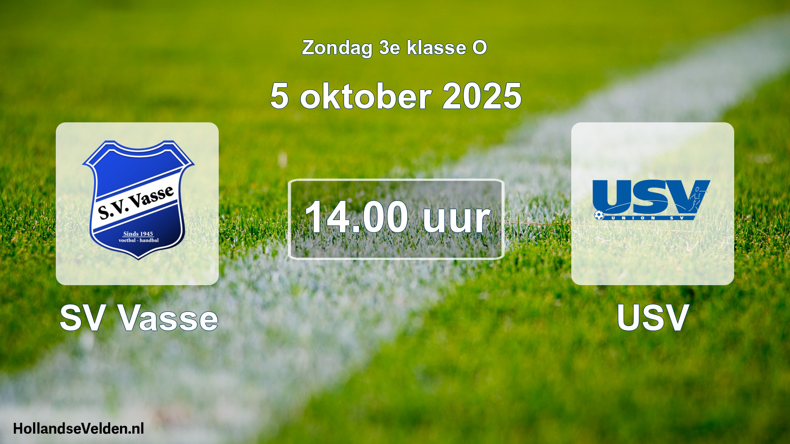 Scheduled Match: SV Vasse - USV (5 October 2025)