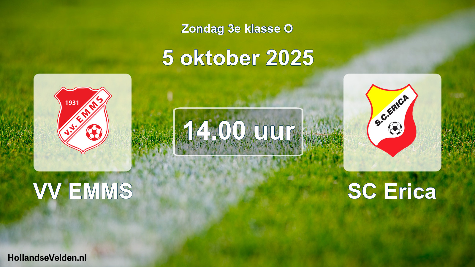 Scheduled Match: VV EMMS - SC Erica (5 October 2025)