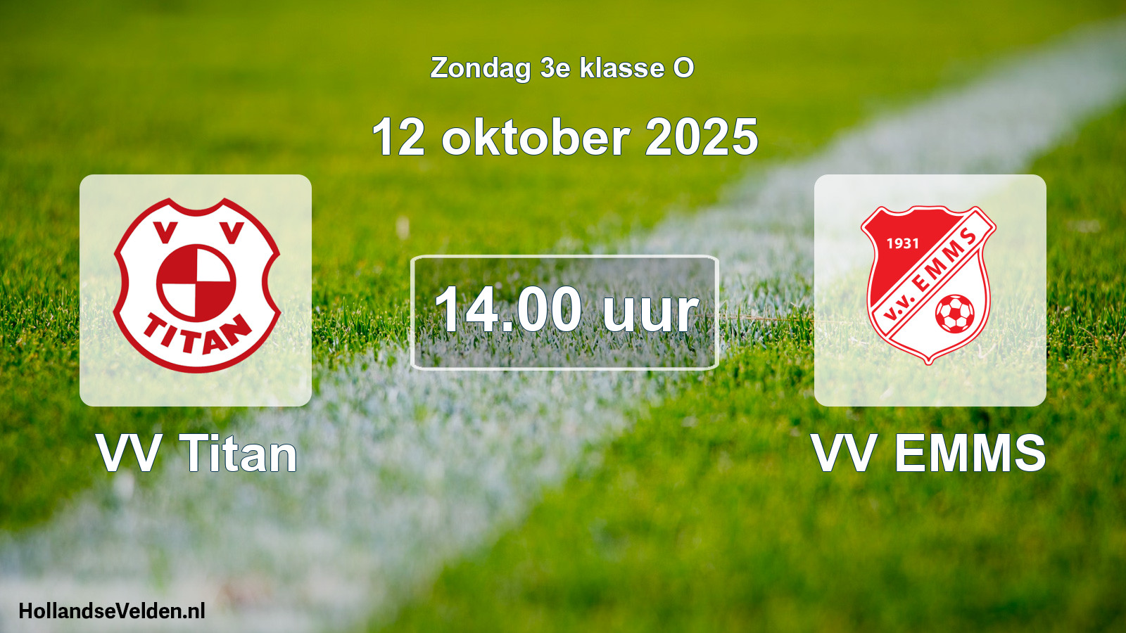 Scheduled Match: VV Titan - VV EMMS (12 October 2025)