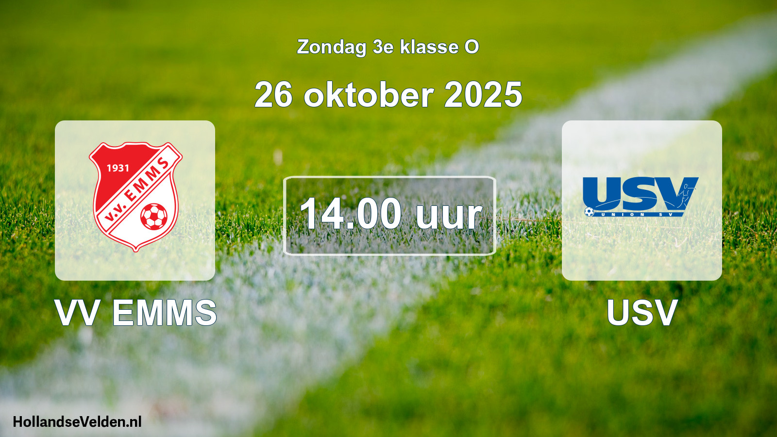 Scheduled Match: VV EMMS - USV (26 October 2025)