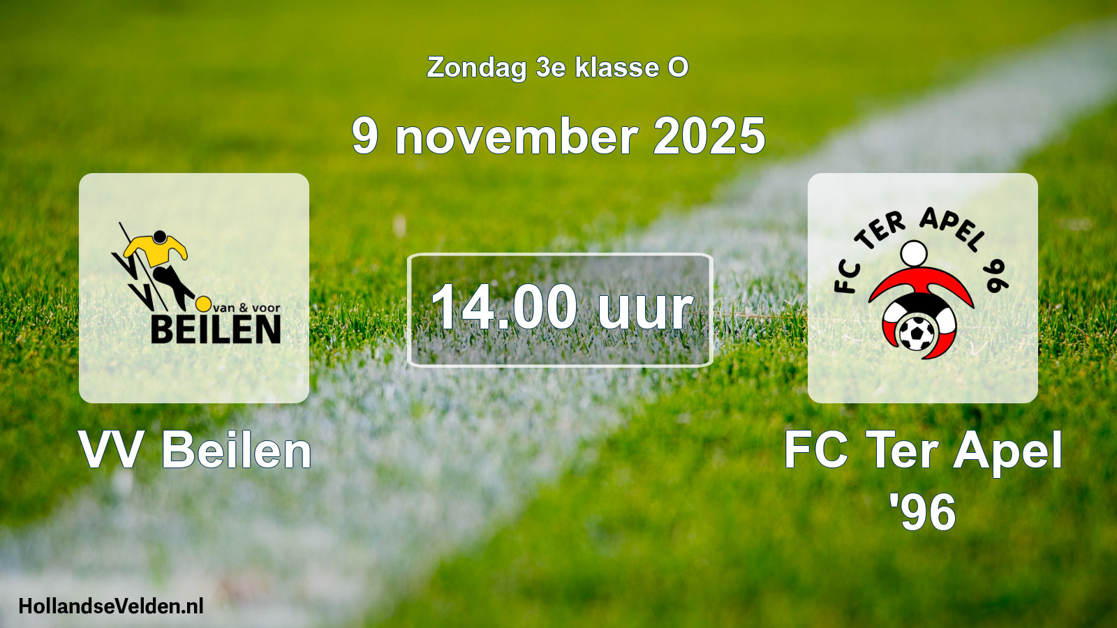 Scheduled Match: VV Beilen - FC Ter Apel '96 (9 November 2025)