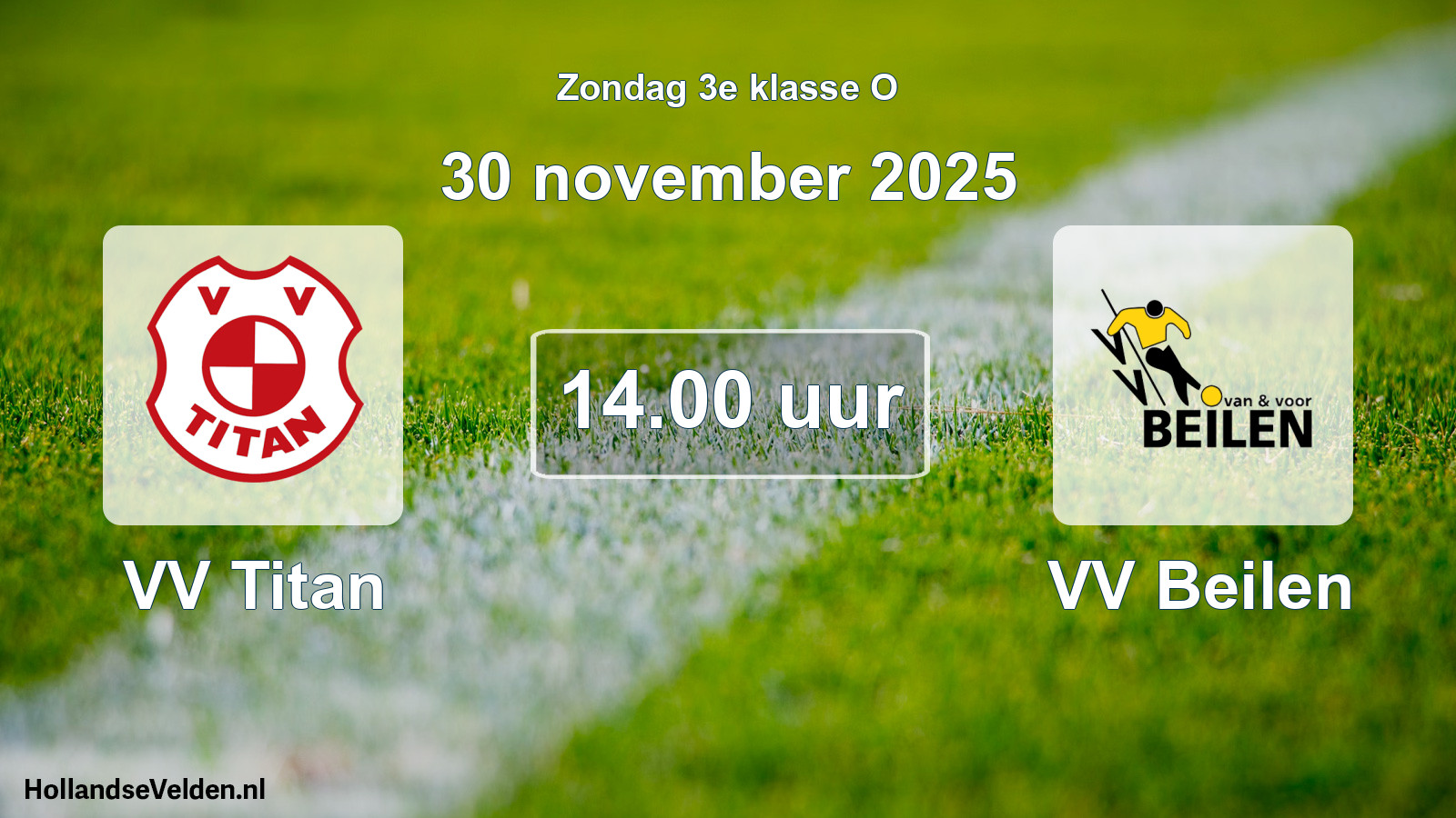Scheduled Match: VV Titan - VV Beilen (30 November 2025)