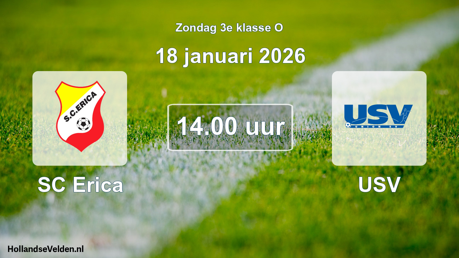 Scheduled Match: SC Erica - USV (18 January 2026)
