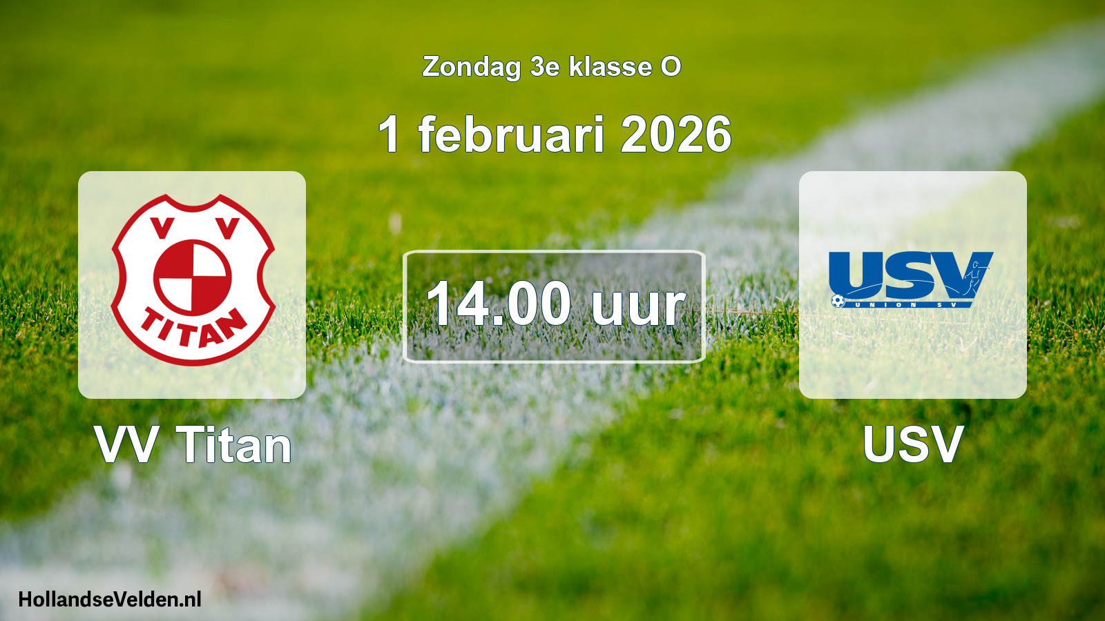 Scheduled Match: VV Titan - USV (1 February 2026)