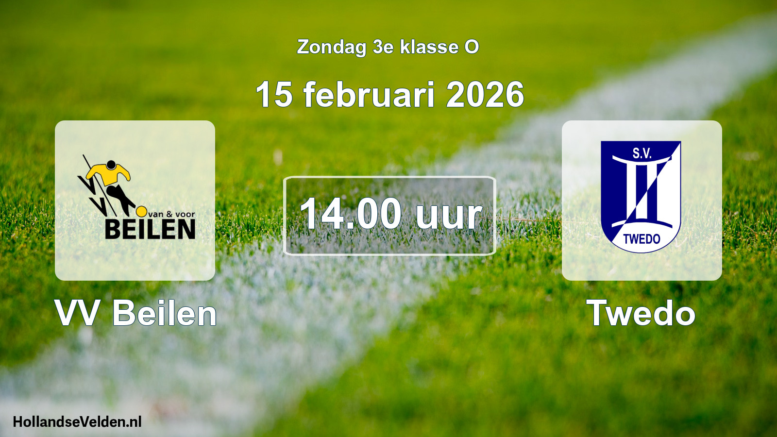 Scheduled Match: VV Beilen - Twedo (15 February 2026)