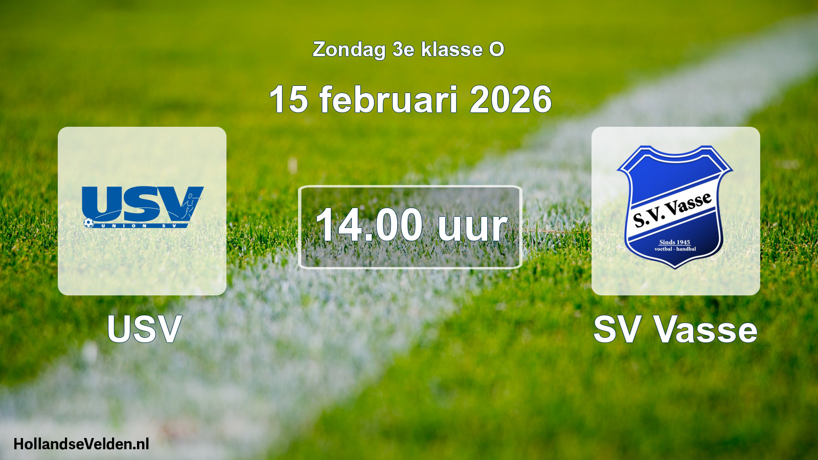 Scheduled Match: USV - SV Vasse (15 February 2026)