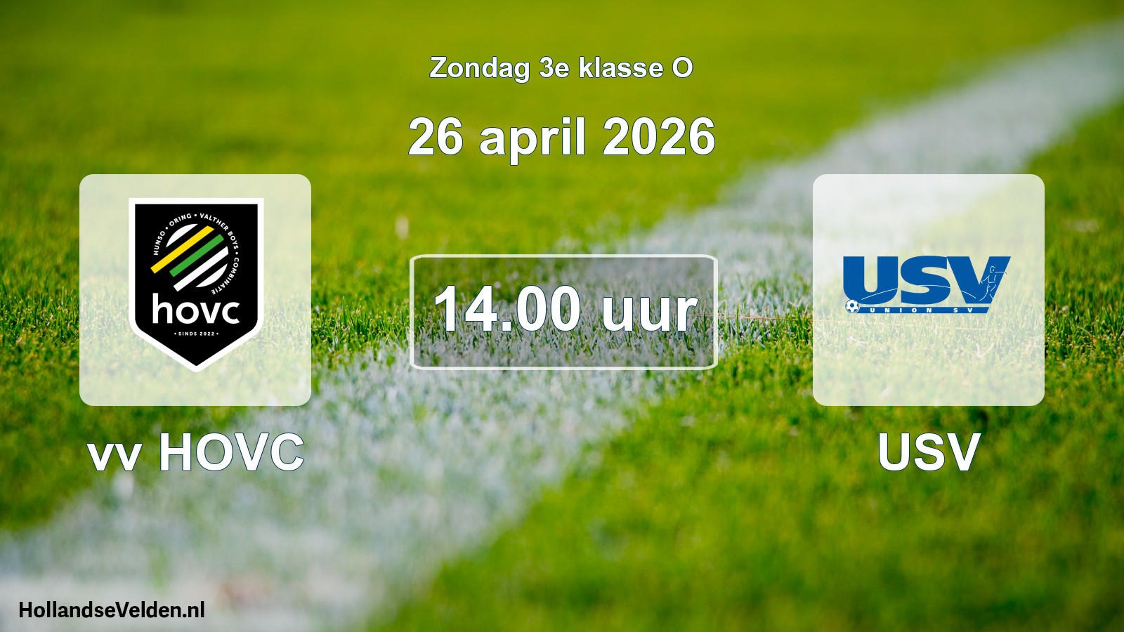 Scheduled Match: vv HOVC - USV (26 April 2026)
