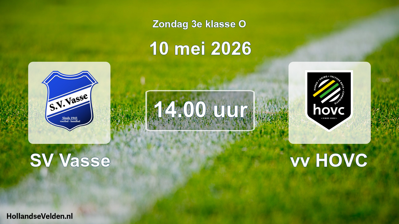 Scheduled Match: SV Vasse - vv HOVC (10 May 2026)