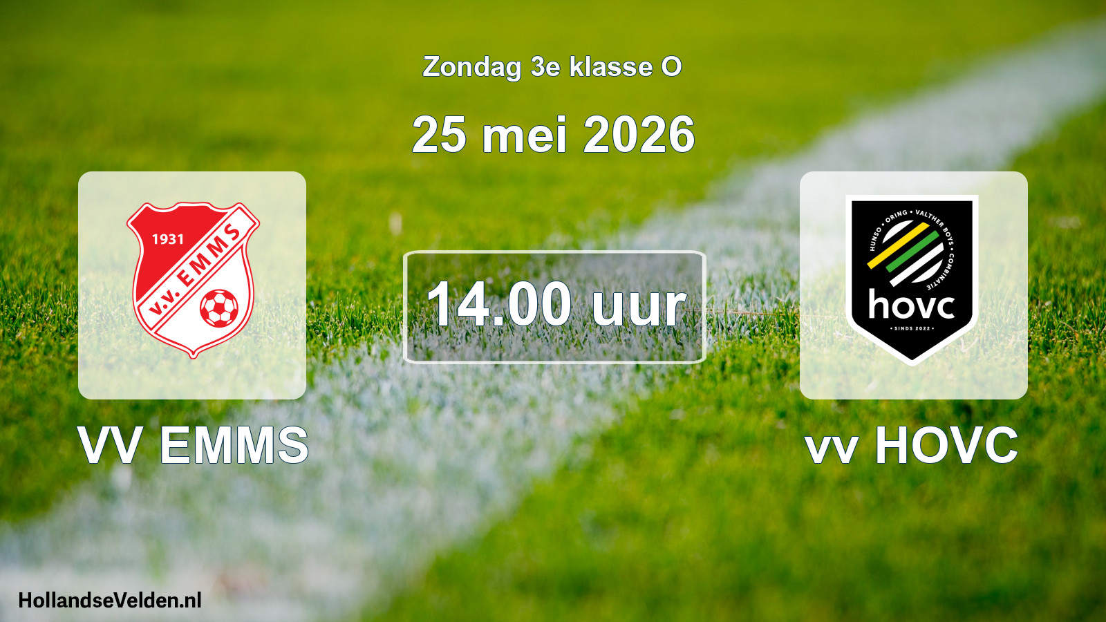 Scheduled Match: VV EMMS - vv HOVC (25 May 2026)