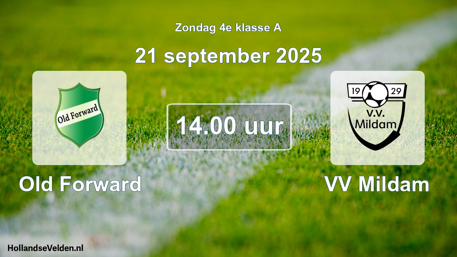 Scheduled Match: Old Forward - VV Mildam (21 September 2025)