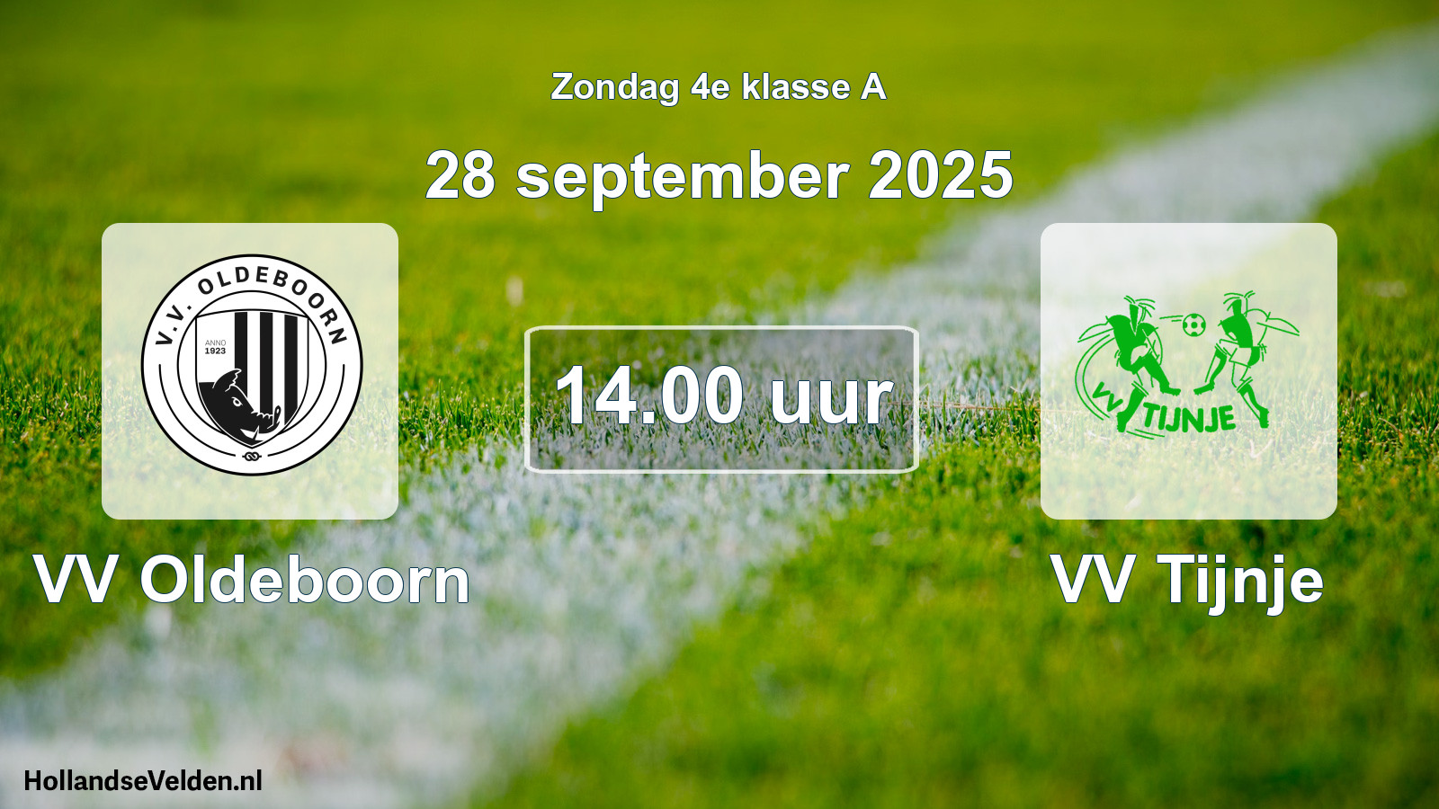 Scheduled Match: VV Oldeboorn - VV Tijnje (28 September 2025)