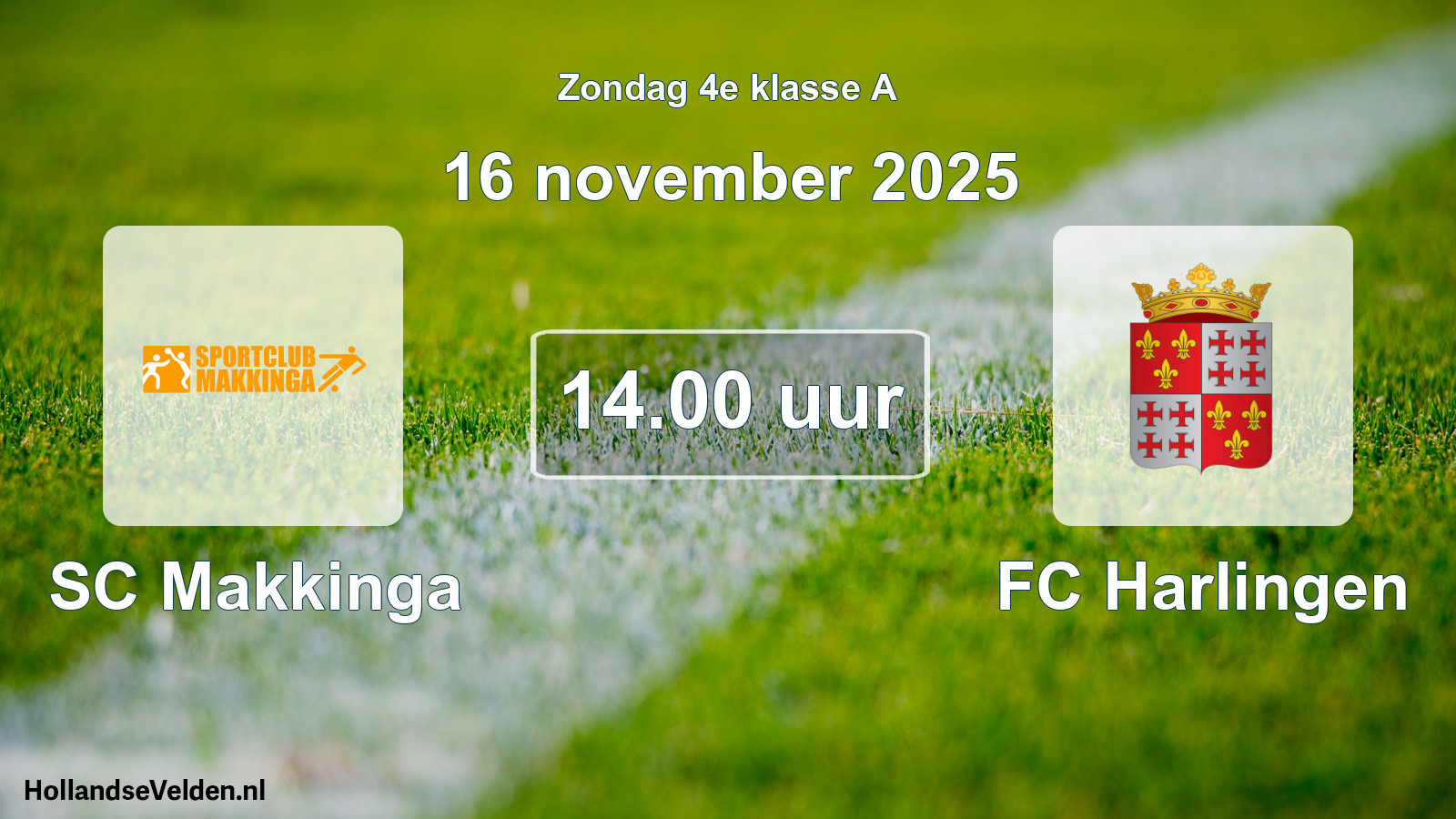 Scheduled Match: SC Makkinga - FC Harlingen (16 November 2025)