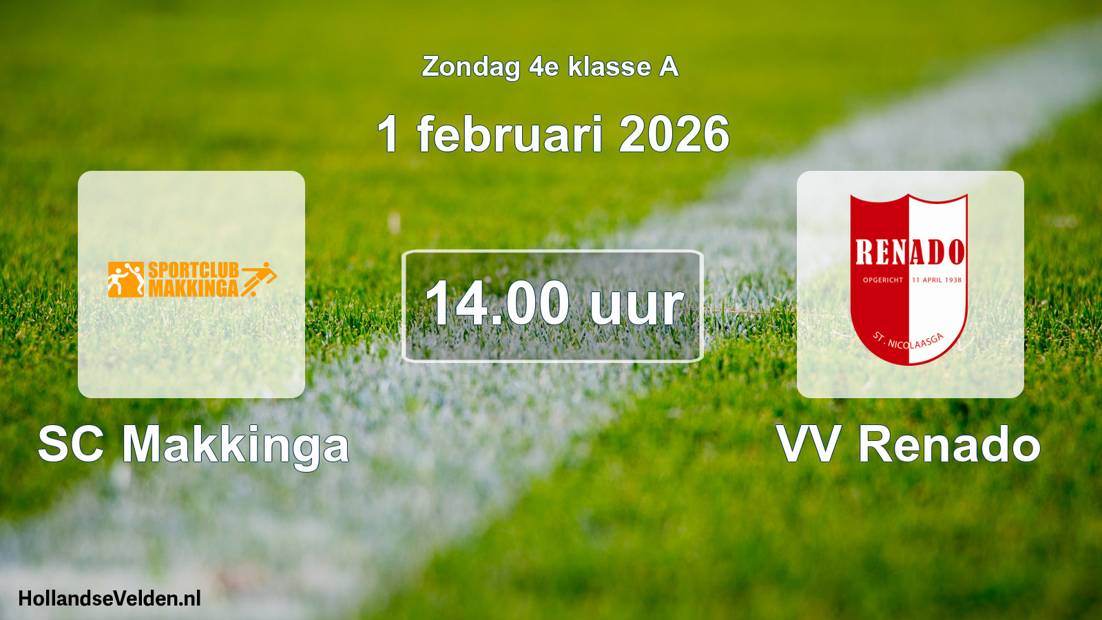 Scheduled Match: SC Makkinga - VV Renado (1 February 2026)