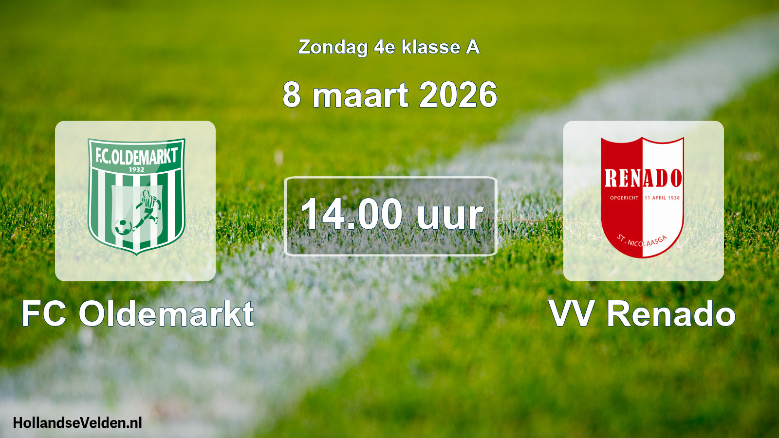 Scheduled Match: FC Oldemarkt - VV Renado (8 March 2026)