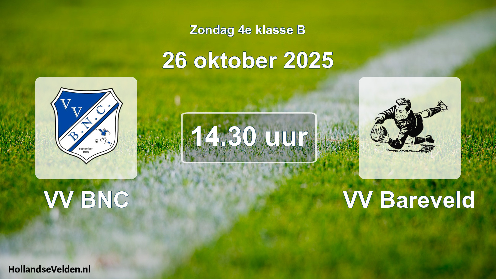 Scheduled Match: VV BNC - VV Bareveld (26 October 2025)